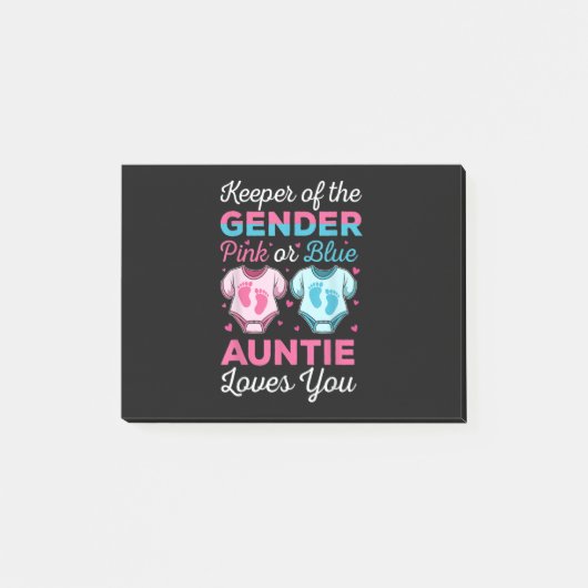 ジェンダー叔母のキーパーがあなたを愛するベビー ポストイット (正面)