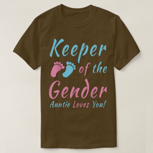 ジェンダー叔母のキーパー愛You Gender Revea Tシャツ (デザイン正面)