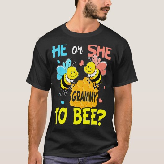 ジェンダー彼または彼女のグラミーTo Beeベビー発表 Tシャツ (正面)