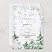 ジェンダー彼または彼女の冬の雪片の森Iを明らかにする 招待状 (正面)