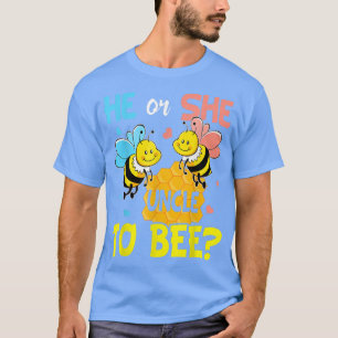 ジェンダー彼または彼女の叔父を明らかにするビーベビー発表 Tシャツ