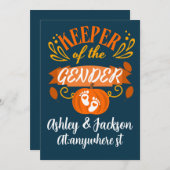 ジェンダー感謝祭の性別のキーパーが明らかにする 招待状 (正面/裏面)