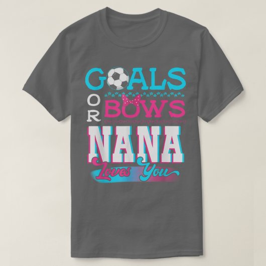 ジェンダー明かすゴールや弓ナナ愛するサッカー Tシャツ (デザイン正面)