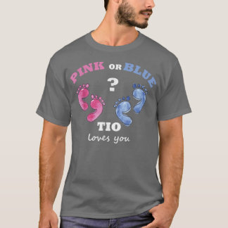 ジェンダー明らかにティオ叔父、ピンクまたは青のティオ愛よ Tシャツ