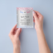 ジェンダー明らかにピンク色のシルブグリッター予算 チラシ (手)