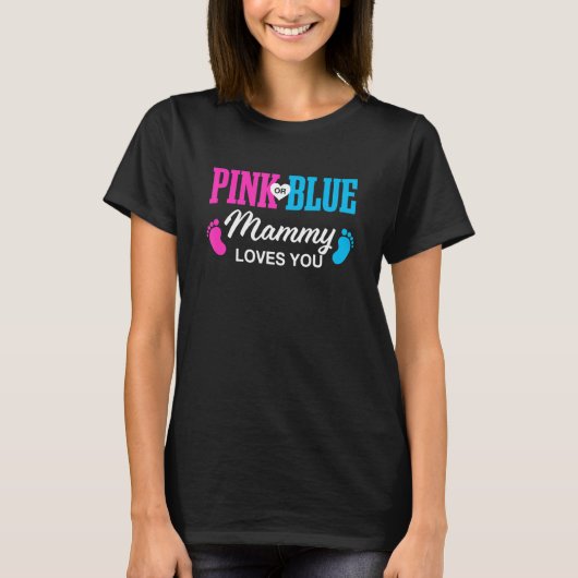 ジェンダー明らかに乳児シャワー母ママ妊娠Anno Tシャツ (正面)