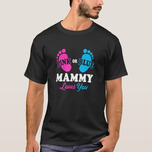 ジェンダー明らかに乳児シャワー母ママ妊娠Anno Tシャツ (正面)