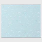 ジェンダー明らかに男の子の青いメンフィスモダンデザイン ラッピングペーパー (フラット)