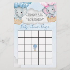 ジェンダー明らかに象のバルーン赤ちゃんシャワービンゴ