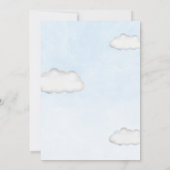 ジェンダー明らかに象のバルーン赤ちゃんシャワー サンキューカード (裏面)