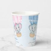 ジェンダー明らかに象のバルーン赤ちゃんシャワー 紙コップ (左)