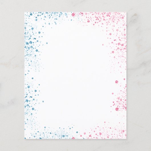 ジェンダー明らかに赤ちゃんシャワー男の子の予算 チラシ (裏面)