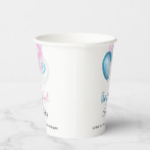 ジェンダー明らかに赤ちゃんシャワー男の子ブルーピンク白 紙コップ (右)