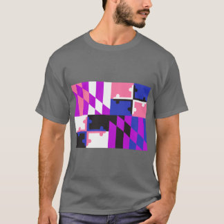 ジェンダー流体プライドメリーランド州旗 Tシャツ