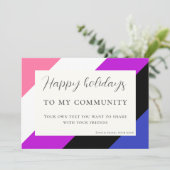 ジェンダー流体祝いクリスマスホリデーカード シーズンカード (スタンド正面)