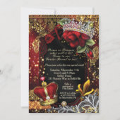 ジェンダー王室のリビールシャワー王子またはプリンセスインビ 招待状 (正面)