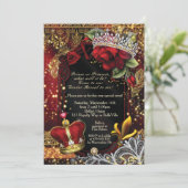 ジェンダー王室のリビールシャワー王子またはプリンセスインビ 招待状 (スタンド正面)