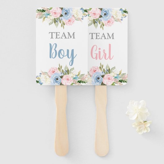 ジェンダー男の子または金のハンドファンを明らかにする ハンドファン (正面&裏面)