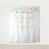 ジェンダー発表バックドロップ、月と星 タペストリー (正面)