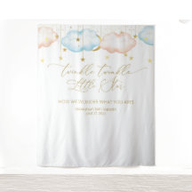 ジェンダー発表バックドロップ、月と星