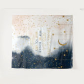 ジェンダー発表バックドロップ、Twinkle Little Star バナー タペストリー (正面(横))