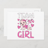 ジェンダー発表 チーム 女 パーティー セット ポストカード (正面/裏面)