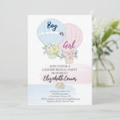 ジェンダー発表 水彩風船 招待状 (スタンド正面)