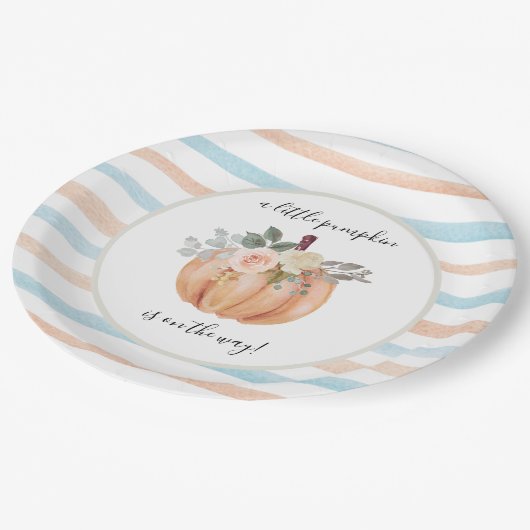 ジェンダー私たちの小さなカボチャが途中にあることを明らかにする ペーパープレート (アングル)