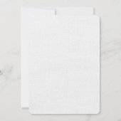 ジェンダー素朴明けバーラップ象の赤ちゃんシャワー 招待状 (裏面)