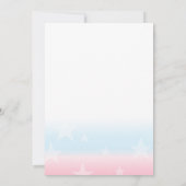 ジェンダー表示の招待ベビーシャワー月の星 招待状 (裏面)