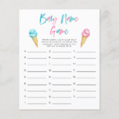 ジェンダー表示アイスクリームベビー名シャワーゲーム (正面)