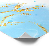 ジェンダー表示ウェルカムサインohベビーピンクブルー ポスター (角)