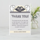 ジェンダー表示サンキューカードハロウィーンかわいい幽霊 サンキューカード (スタンド正面)