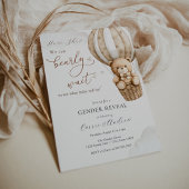 ジェンダー表示テディベア赤ちゃんシャワー 招待状