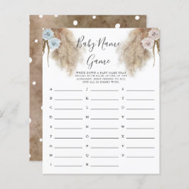 ジェンダー表示パンパスグラスベビー名シャワーゲーム