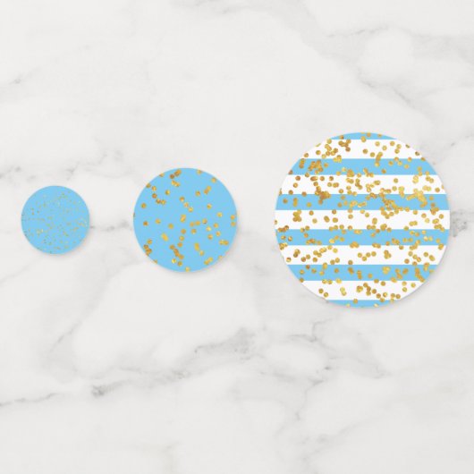 ジェンダー表示パーティーピンクと青の表紙吹雪 コンフェッティ (裏面)