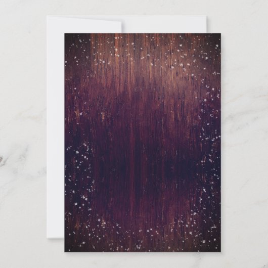 ジェンダー表示パーティー冬のスノーフレーク木製ライト 招待状 (裏面)