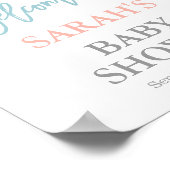 ジェンダー表示レインボーベビーシャワー歓迎サイン ポスター (角)