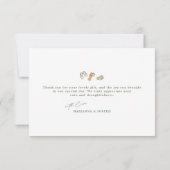 ジェンダー表示Boho Clothesline赤ちゃんシャワー サンキューカード (裏面)