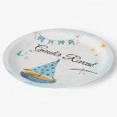 ジェンダー表示Sailboat紙ナプキン ペーパープレート (アングル)