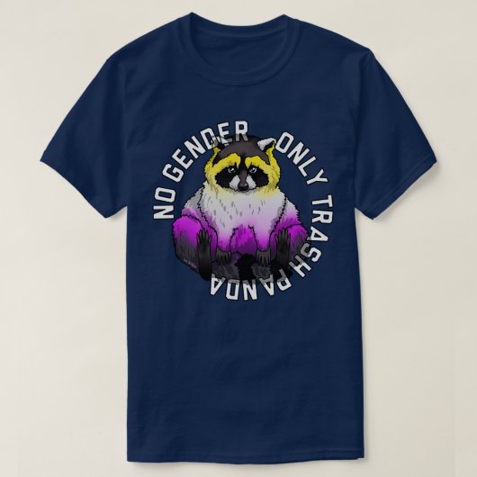ジェンダー限定ごみパンダなし Tシャツ (デザイン正面)