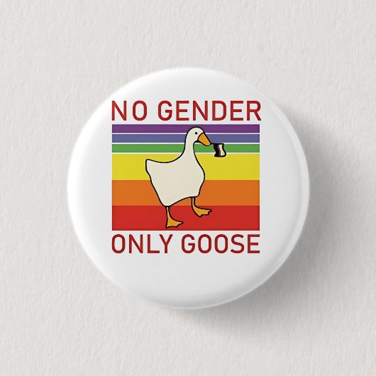 ジェンダー限定グース非ビナーLGBTQ 缶バッジ (正面)