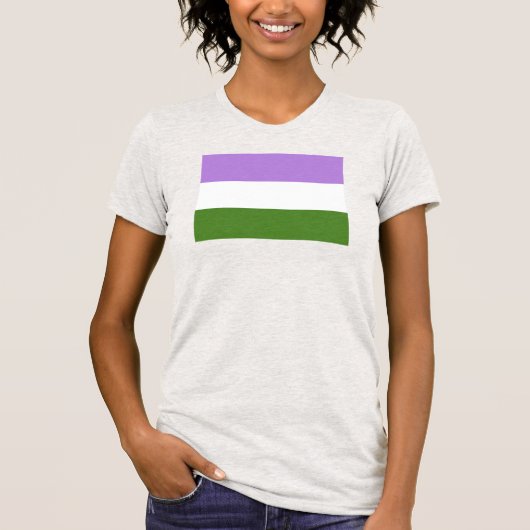 ジェンダー・クィア・プライド・フラッグ Tシャツ (正面)