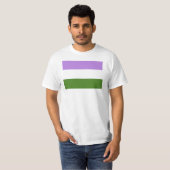 ジェンダー・クィア・プライド・フラッグ Tシャツ (正面フル)
