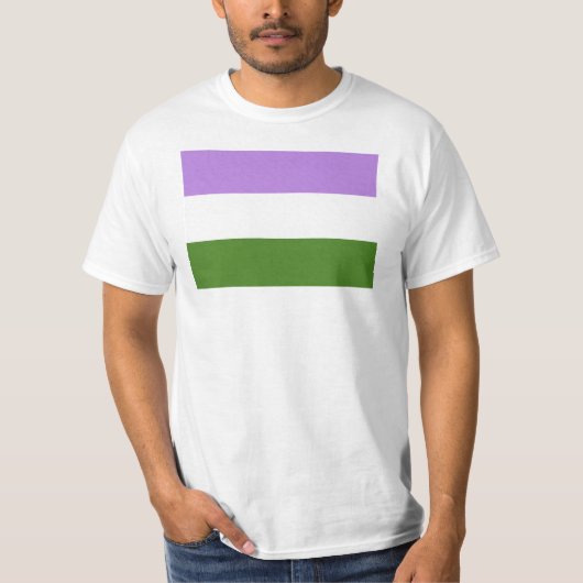 ジェンダー・クィア・プライド・フラッグ Tシャツ (正面)