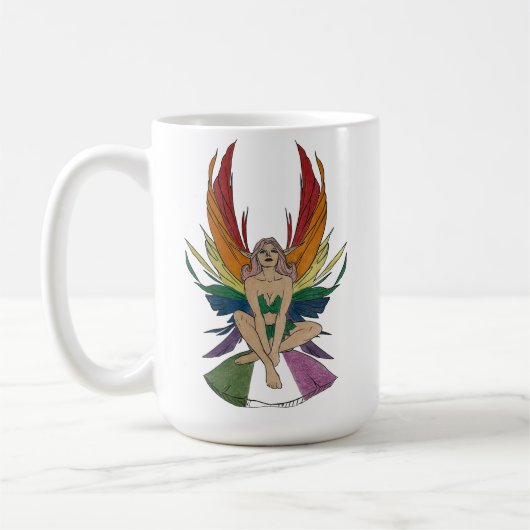 ジェンダー・クイアの妖精 コーヒーマグカップ (左)