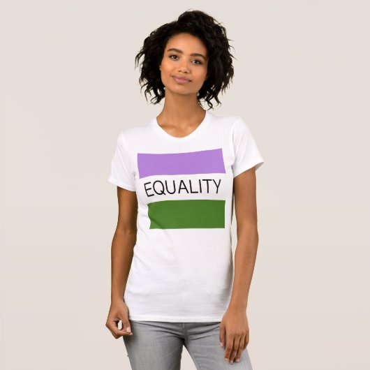 ジェンダー・クイアの旗 Tシャツ (正面フル)