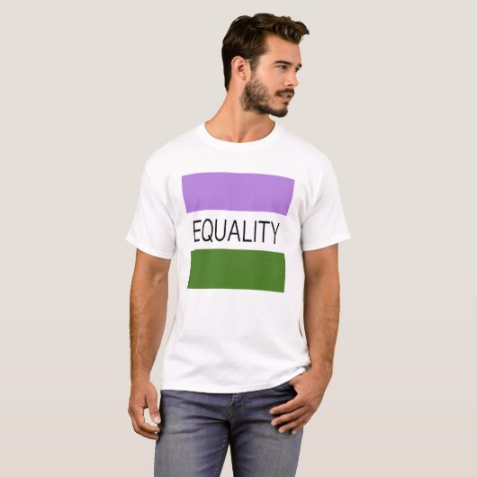 ジェンダー・クイアの旗 Tシャツ (正面フル)