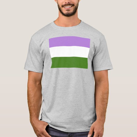 ジェンダー・クイア・プライド・フラッグ Tシャツ (正面)