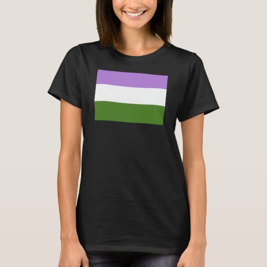 ジェンダー・クイア・プライド・フラッグ Tシャツ (正面)